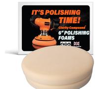 MINK METAL Clarity Compound White Polishing & Compounding Foam Pads, 150mm Hook & Loop for Fast One-Step Cutting & Polishing (2-Pack).