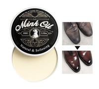 Mink Oil for Leather, Natural Leather Care Mink Oil Conditioner, Leather Care Cleaning Paste, Leather Care Oil Moisturizer for Shoes, Clothing, Bags, Furniture, Car Seats