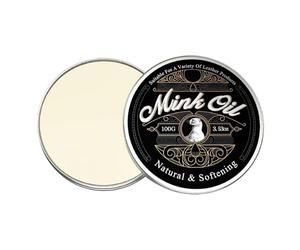 Mink Oil Leather Conditioner - 100g | Leather Recoloring Balm | LeatherConditioning Cream For Sofa Car Seat Boots Jacket Bag Purse Belt Wallet Shoes
