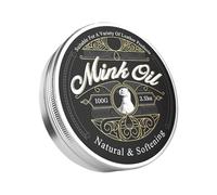 Mink Oil Paste, Leather Care Softener, All-Natural Conditioner with Cleaning Power, 100g Restoration Cream for Boots Shoes Clothing Furniture Bags Jackets Sofa Use, 100g