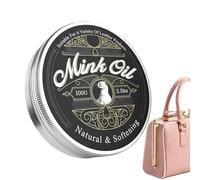 Mink Oil Paste | Leather Care Softener Cleaner Conditioner - Cleaning Supplies, Moisturizing All-Natural Paste 100g for Bags, Boots, Shoes, Clothing, Sofa
