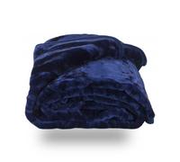 Mink Throw Soft Touch Blanket Fleece Faux Fur Snug City Blue 150cm × 200cm