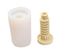 MinkeyBear Mold Epoxy Resin Silicone Mold Leaning-Tower Of-Pisa Easy To De-mold For Plaster Art Ornaments