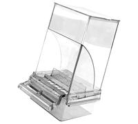 MinkeyBear Parrots Feeder Food Container Feeding Box Antispill Bird Feeding Supply Clear Seethrough Food Box External Bird Feeders