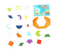minkissy 1 Box Colorful Geometric Shape Puzzle for Early Learning with Logic Challenges Educational Jigsaw for Boys and Developing Spatial Thinking and Reasoning Skills