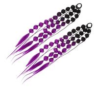 minkissy 1 Pair Colored Bubble Braid Extensions Long Gradient Hair Wig for Festival Rave Accessory Lightweight Handbraided Design for Enhanced Volume and Style