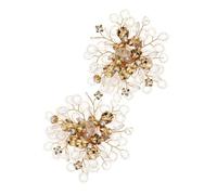minkissy 1 pair Elegant Bridal Shoe Clips for Women Beaded Flower Charms for High Heels Pumps for Weddings Special Occasions Everyday Use Add Glamour Sophistication to Your Shoes