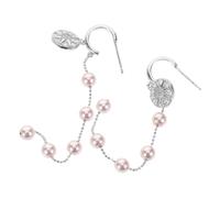 minkissy 1 Pair French Style Pearl Drop Earrings for Women Lightweight Dangle Studs with Rhinestone Versatile Bridal Jewelry for Summer Beach Weddings and Everyday Wear