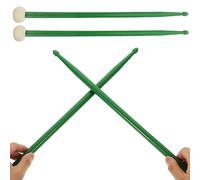 minkissy 1 Pair Professional Double End Nylon Drum Sticks Comfortable and Durable Percussion Sticks for Beginners for All Types of Drums Deep Green Color