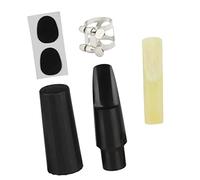 minkissy 1 Set Alto Saxophone Mouthpiece Kit Durable Flute with Cushions Pads Accessories for Professional Musicians Students Beginners