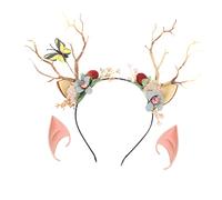 minkissy 1 Set Branches Headband with Light Ears Cosplay Costume Accessory for Halloween Parties and Performances Durable Fairy Ears Props for Elven Dress Up