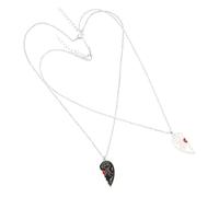 minkissy 1 Set Couples Heart Pendant Necklace Promise Necklace for Couples Fashion Forward Jewelry for Friends Intricate Design Versatile Wear for All Occasions