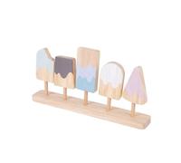 minkissy 1 Set Creative Wooden Ice Cream Set for Imitated Playhouse Fun Pretend Play for Boys and Enhances Creativity and Hand Flexibility