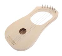 minkissy 1 Set DIY Bass Lyre Harp Kit String Musical Instrument for Beginners Easy Assembly Unique Decorative Art for Home Decor and Creative Enjoyment Beige