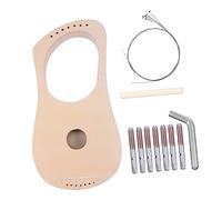 minkissy 1 Set DIY Wooden Lyre Harp Kit for Creative Handcrafted Musical Instrument Safe and Durable Material Simple Installation for Enjoyable Melodies for Young Musicians