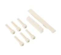 minkissy 1 Set Folk Guitar Bridge Pins Real Bone Bridge Saddle and Nut Replacement for Acoustic Guitar Lightweight and Easy to Install Enhance Sound Quality with Durable Materials