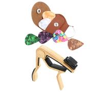 minkissy 1 Set Guitar Capo Pick Set Multi Function Capo with Picks for Acoustic Electric Guitars Ukulele Mandolin Durable Accessory for Musicians Easy to Use Convenient Storage