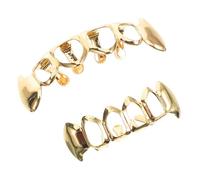 minkissy 1 Set Hollow Hip Hop Teeth Grills Decorative Mouth Caps for Parties Temporary Fangs for Men and Women Lightweight Easy to Use Fits Teeth