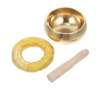 minkissy 1 Set Meditation Singing Bowl Handcrafted Buddhist Bowl with Mallet Cushion for Yoga Stress Relief and Deep Relaxation