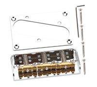 minkissy 1 Set Metal Guitar Bridge Saddle Accessory Roller Saddle Bridge Tailpiece for Electric Guitar Replacement Easy Installation Durable Metal Material