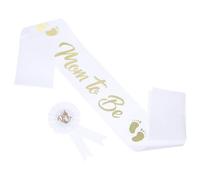 minkissy 1 Set Mom Dad Sash Badge Pin Shower Decorations Chic Lightweight Sash for Mommy Eye Catching Badge for Daddy Unique Design for Celebrating Arrival