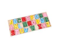 minkissy 1 Set Portable Wooden Alphabet Educational Playthings Craft Letters for Learning Kindergarten for Spelling and Decoration Safe Premium