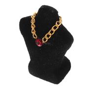 minkissy 1 Set Scale Miniature Dollhouse Jewelry Display Stand Realistic Mannequin Bust Necklace Holder Detailed Craftsmanship for Dollhouse Layouts Secure Storage Protective Display