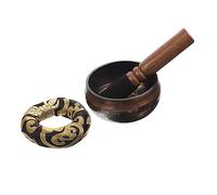 minkissy 1 set Tibet Singing Bowl Set for Meditation Tibetan Singing Bowl with Mallet and Cushion for Yoga Buddhism Supply Home Decor and Relaxation Random Color