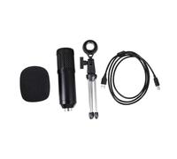 minkissy 1 Set USB Capacitor Microphone Set for Computer Recording Bmusb with Angles for Podcasting Streaming and Voiceover Black Mesh Design
