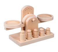 minkissy 1 Set Wooden Balance Scale for Creative Educational Scale for Learning Balance Theory Imagination and Coordination Montessori Math Plaything for Boys