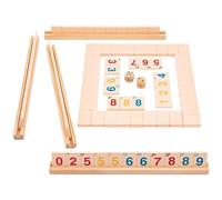 minkissy 1 Set Wooden Board Game for Adults Shaking Dice Fun Shut the Box Game for Parties Gatherings Family Events Engaging Indoor Tabletop Entertainment
