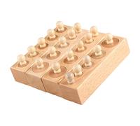 minkissy 1 Set Wooden Cylinder Blocks Educational for Boys and Develop Visual Discrimination Hand Eye Coordination and Creative Thinking Skills for Long Term Play