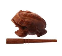 minkissy 1 Set Wooden Frog Musical Instrument Fun Percussion Accessory Engaging Sound for All Ages Solid Wood Frog Model Decor for Musical Performance and Practice