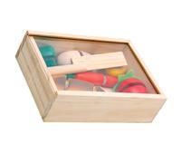 minkissy 1 Set Wooden Fruit Cutting for Play Food Kitchen Accessories Realistic Pretend Play Fruits for Boys and Educational Role Playing Tool for Cognitive Development