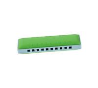 minkissy 10-hole Blues Harmonica 20 Tones Abs Resin with Storage Case, Children’s Beginner Music Instrument, Green and Light Blue Mouth Organ for Learning and Playing