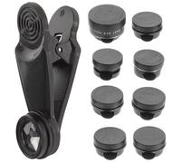 minkissy 10-in-1 Mobile Phone Camera Lens Kit with HD Telephoto, Wide-angle, Macro Fisheye Lenses, Universal Clip-on for Smartphone Photography in Black