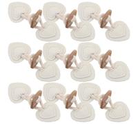 minkissy 10 Pair Horn Buttons for Clothes Sew-on Toggle Closure Heart Shaped Pu Polyester Beige for Jackets and Sweaters, Vintage DIY Sewing Accessories for Special Gatherings and Outdoor