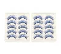 minkissy 10 Pairs Rhinestone Glitter False Eyelashes for Stage Performance, Sparkling Artificial Eye Lashes with Rhinestones, Suitable for Model Makeup and Latin Dance