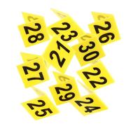 minkissy 10 pcs Acrylic Triangle Number Evidence Markers Table Number Signs for Crime Scene Detective Party Decorations Multipurpose Place Card Holders