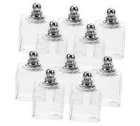 minkissy 10 Pcs Glass Ball Charms Screw Cap Mini DIY Craft Pendants for Jewelry Making Hollow Bottle Charms for Decoration and Wishes