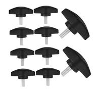 minkissy 10 Pcs Shaped Threaded Thumb Knobs Durable Plastic Clamping Screws for Microphone Stands Woodworking Jigs Fixtures Head