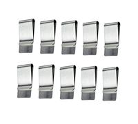 minkissy 10 Pcs Stainless Steel Money Clips Set Wallet Cash Paper Holder for Business Home Use Durable Flexible Design for Men and Women Silver