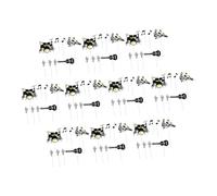 minkissy 10 Sets Black Music Cake Decorations Guitar Musical Note Cake Toppers for Birthday Shower and Rock Theme Party Supplies with Detailed Craft and Easy Application