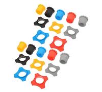 minkissy 10 sets Microphone Rubber Rings Handheld Mic Bottom Sleeves Gray Orange Black Red Shockproof Slip Resistant Covers for Stage Ktv Bar Use