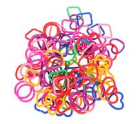 minkissy 100 Pcs Rings Plastic Chain Links for Geometric Linking Chains for Early Education and Sensory Development Creative Construction and Shape Recognition for Car Seat and Stroller
