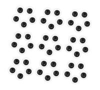 minkissy 100pcs Black Plastic Googly Eyes Stickers for DIY Crafts Self Adhesive Simulated Eyes for Crochet Stuffed Animals and Handmade Dolls Durable Bright Crafting Accessory