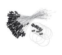 minkissy 100pcs Black Steel Security Cable Wire Seals Numbered Pull-Tight Shipping Container Fasteners with Cable Tie Buckle Anti-Tamper Trailer Seals for Cargo Logistics