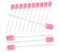 minkissy 100pcs Disposable Mouth Sponge Swabs Pink Soft Oral Cleaning Sticks for Gentle Teeth Gum Care and Dry Mouth Relief