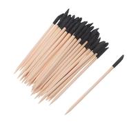 minkissy 100pcs Double-ended Wood Manicure Sanding Sticks for Nail Art Plastic Model Polishing Natural Gentle Cuticle Pushers for Precise Decoration Efficient Nail Care Tools for