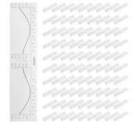 minkissy 100pcs Eyebrow Ruler Stickers Disposable Adhesive Brow Mapping Stencils for Easy Eyebrow Measurement for Beginners Personal Use Strong Hold for Accurate Shaping